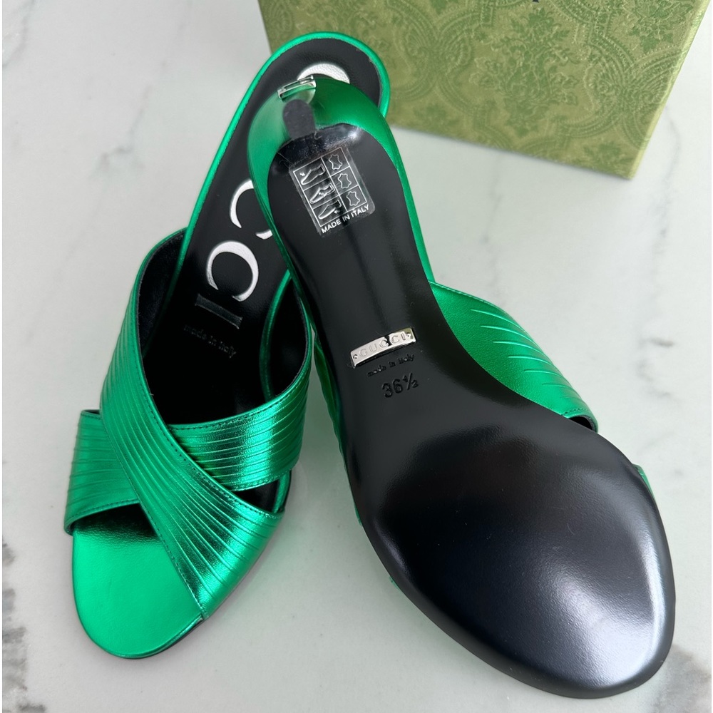 Gucci Metallic Sandals - Picture 5 of 9